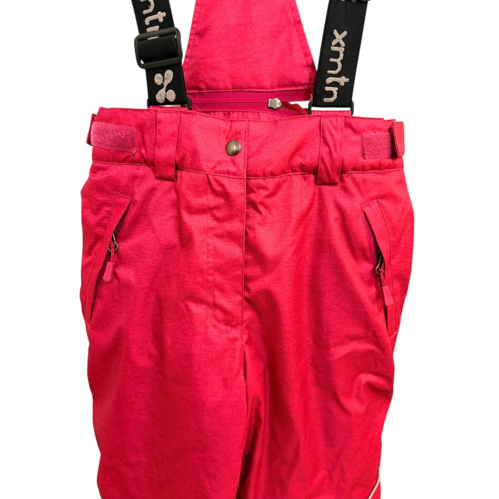 XMTN‎ Hot Pink Girls 14 Ski Snow Bib Overalls Pants Adjustable Straps - Picture 3 of 9